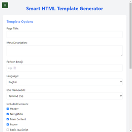 HTML Template Generator