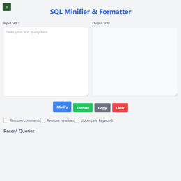 SQL Minifier & Formatter