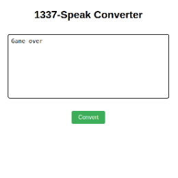 Leetspeak converter