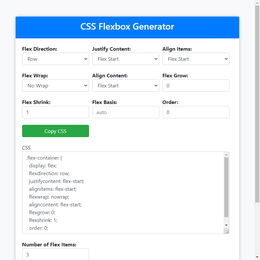 CSS Flexbox Generator