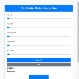 CSS Border Radius Generator